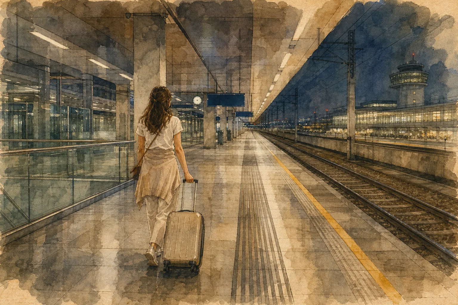 Editorial illustration: One woman in her 20s.