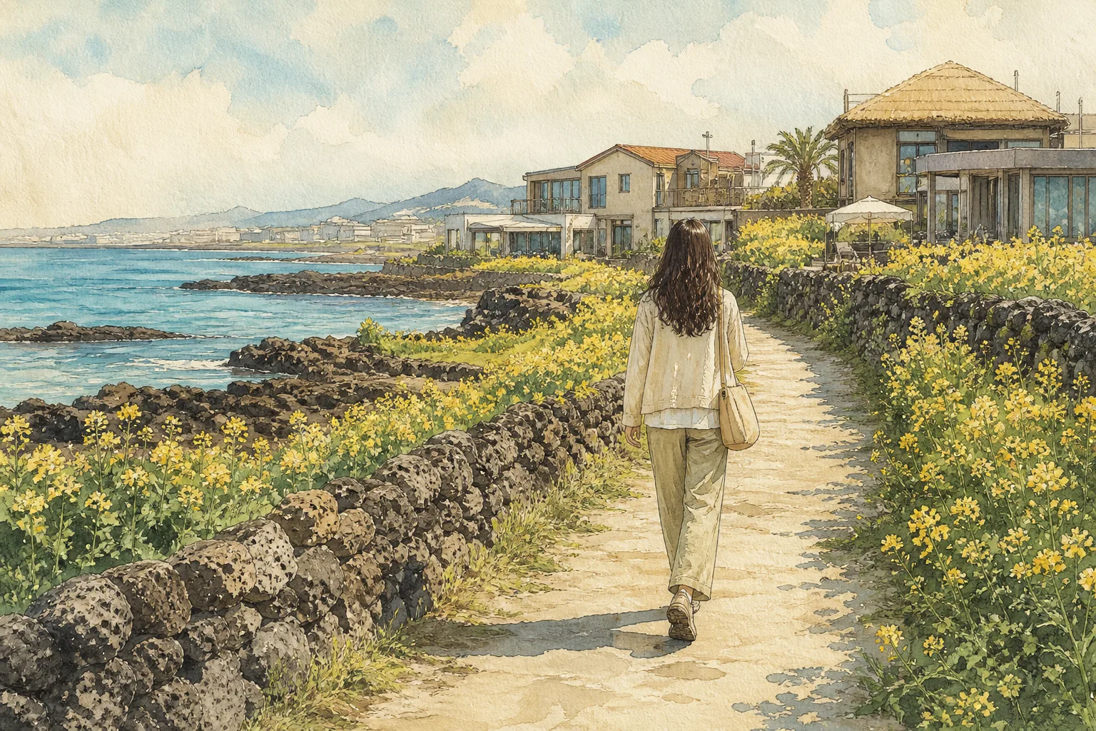 Editorial illustration: One woman in her mid-20s.