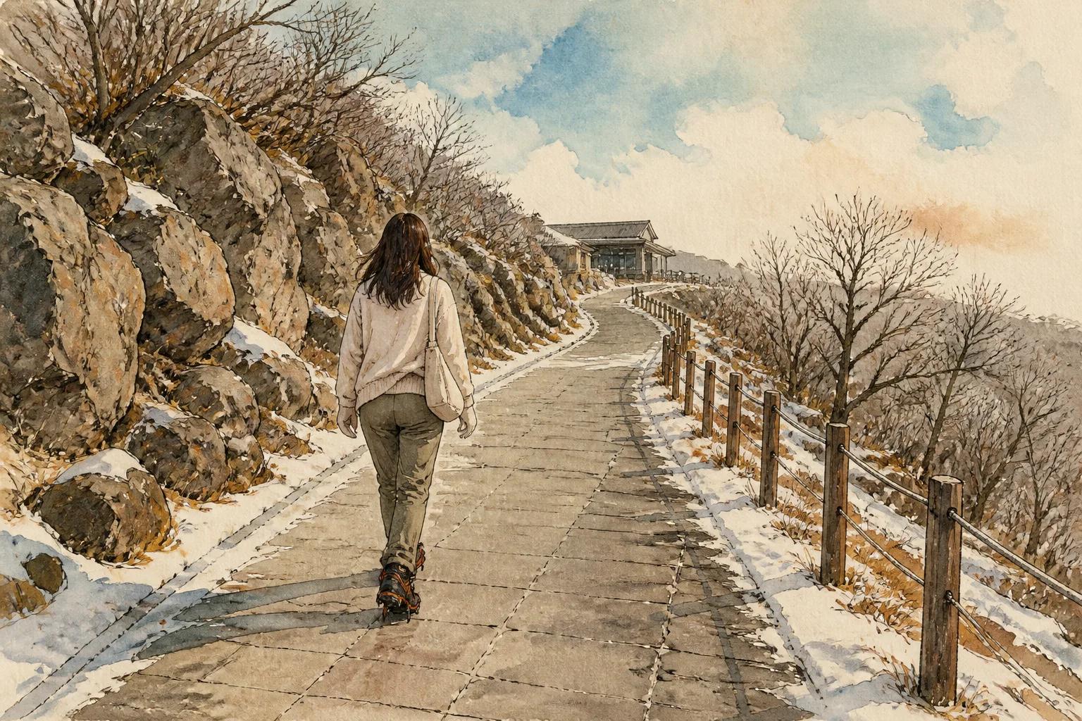 Editorial illustration: One woman in her mid-20s.